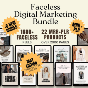 Faceless Digital Marketing MRR Products, Faceless Marketing, DFY, Master Resell Rights
