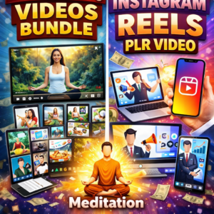 Faceless Health & Wellness Instagram Reels Video Bundle Comes with PLR/MRR rights for content
