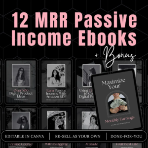 Passive Income eBook Bundle, master resell rights, private label rights, plr ebook