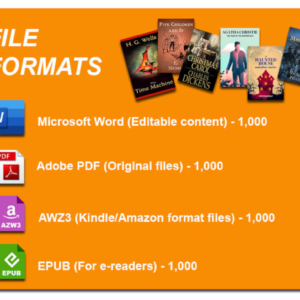 Digital Library: 1000 Famous Classic Novels with Full PLR Rights, Copyright-Free