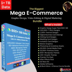 The Ultimate Mega Bundle: E-Commerce, Graphic Design, Video Editing, and Digital Marketing